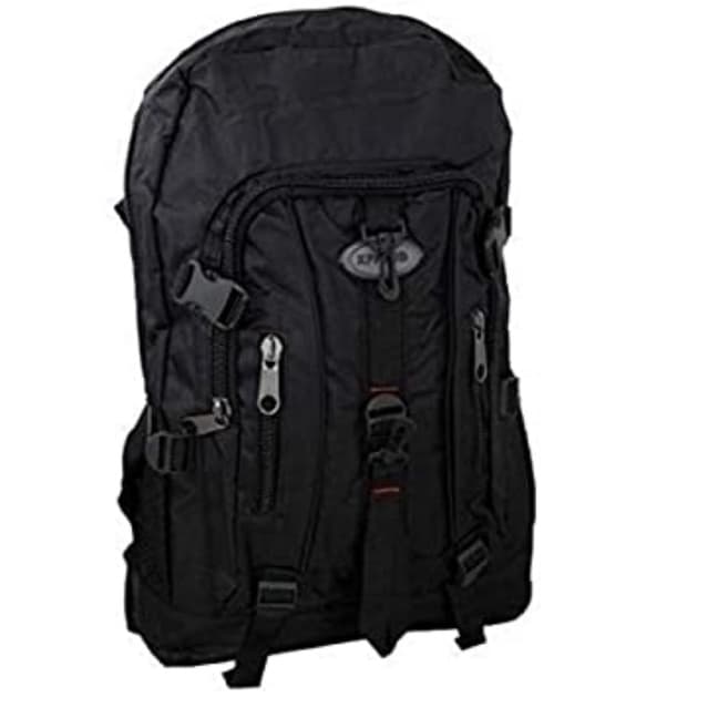 Mochila Masculina Impermeável Preta Caveirão Sport 50 Litros Trilha