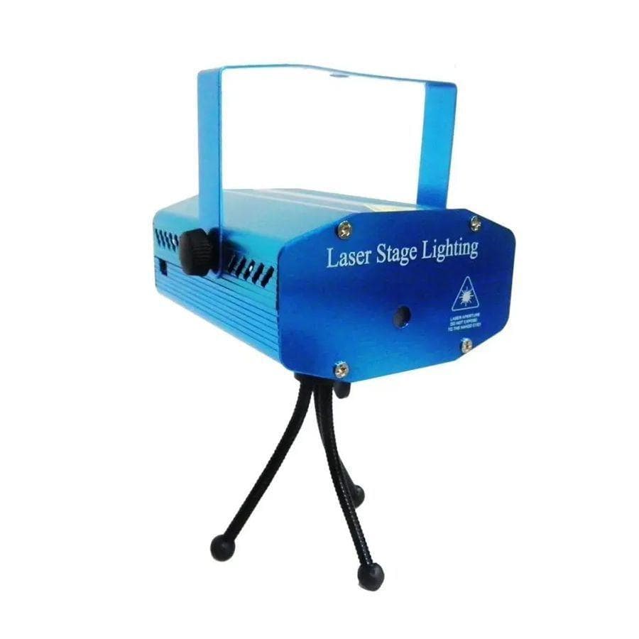Mini Laser Projetor Stage Lighting com Tripé Sensor Ritmico Festa Balada