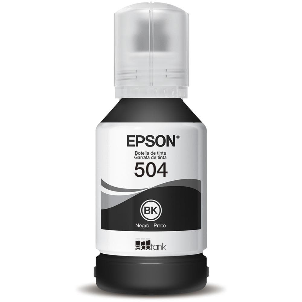 Garrafa de Tinta Epson EcoTank T504 Preto