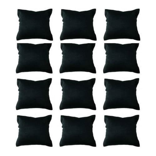 Kit 12 Mini Almofadas Relógio Joias Brincos Suede Barato