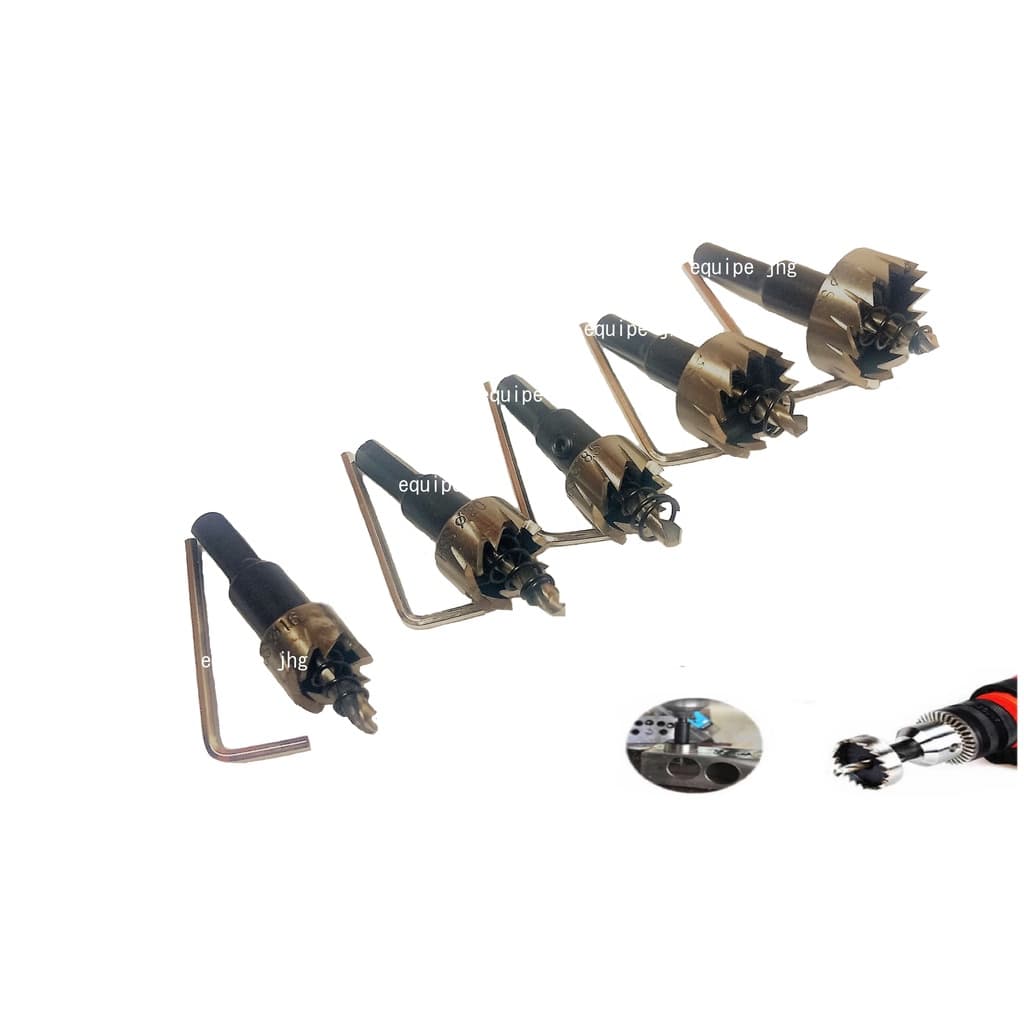 Jogo Broca Serra Copo Fura Metal Aço Ferro 5 Peças 16 à 30mm Cobre Bronze Alumínio + Nf