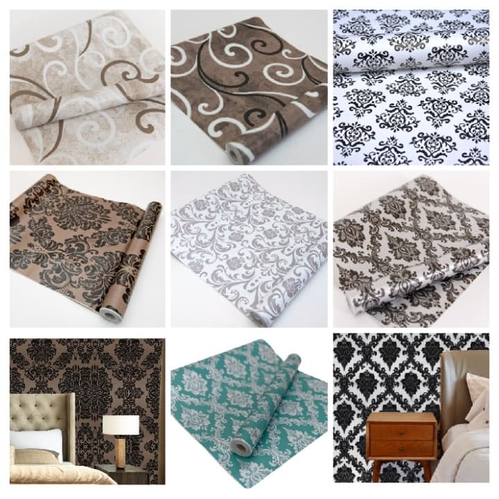 Papel De Parede Adesivo Autocolante Lavável 45 Cm x 2 Mts Arabesco Diversos