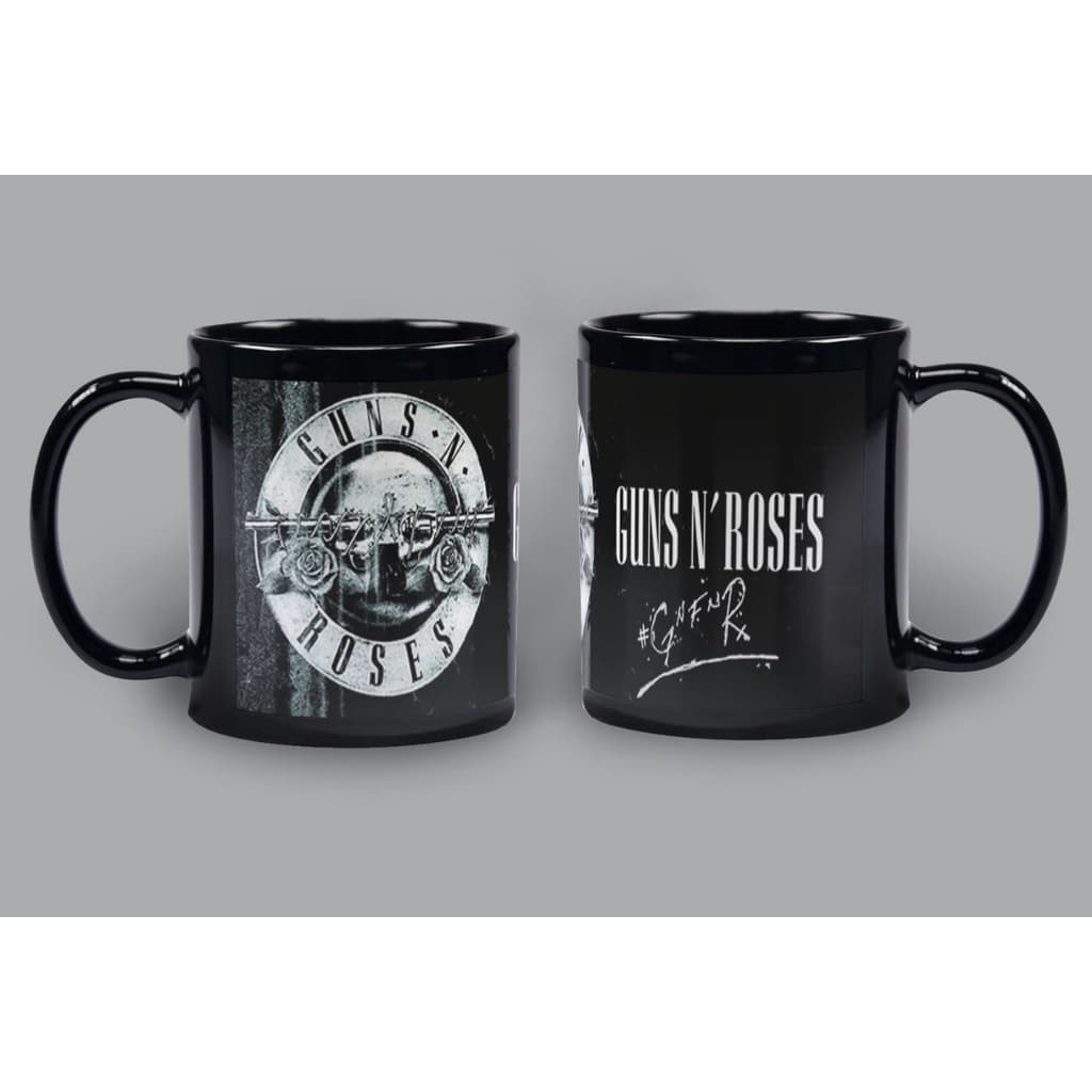 Caneca Cerâmica Preta Guns n  Roses