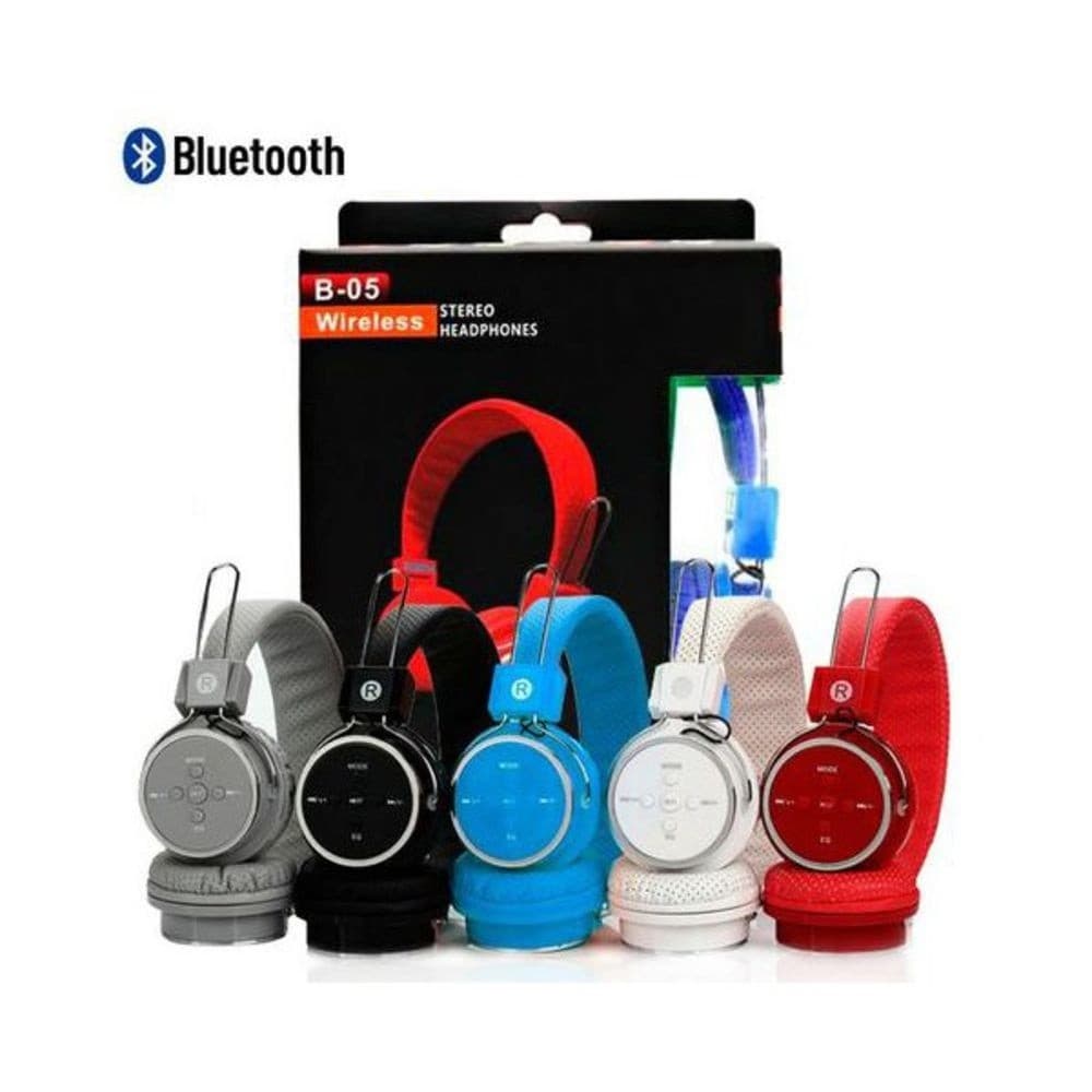Fone de ouvido Bluetooth  B05 Recarregável FM/Bluetooth/Micro SD/ EQ/Cabo P2. O melhor custo beneficio!!!