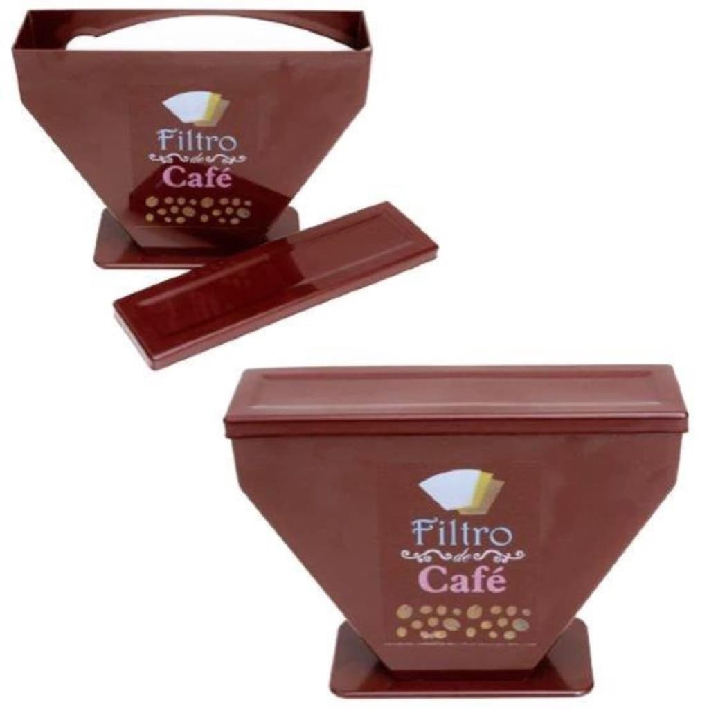Porta Filtro Coador de Papel Para Café  Plástico Marrom