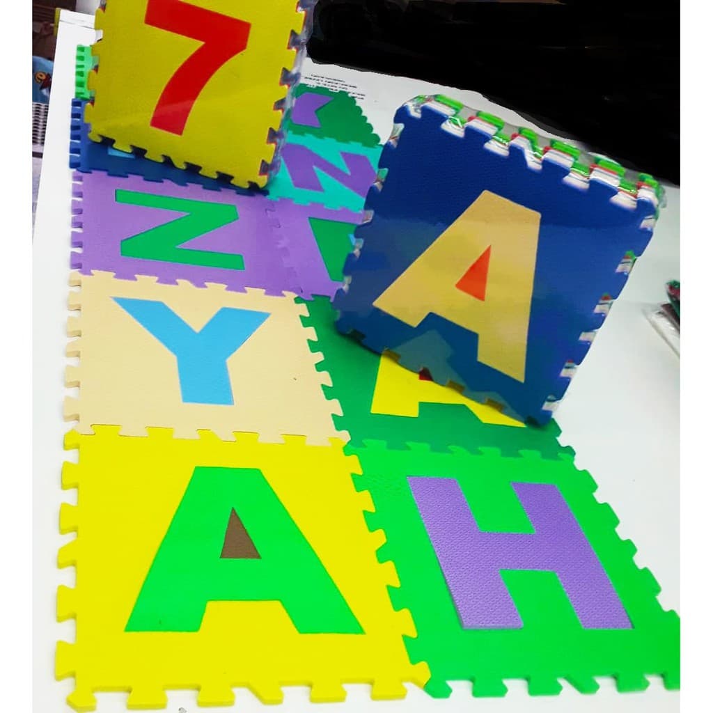 Tapete De Eva De 2 Linha, Com 9 Peças  28x28 8mm, Estampas Aleatorias.