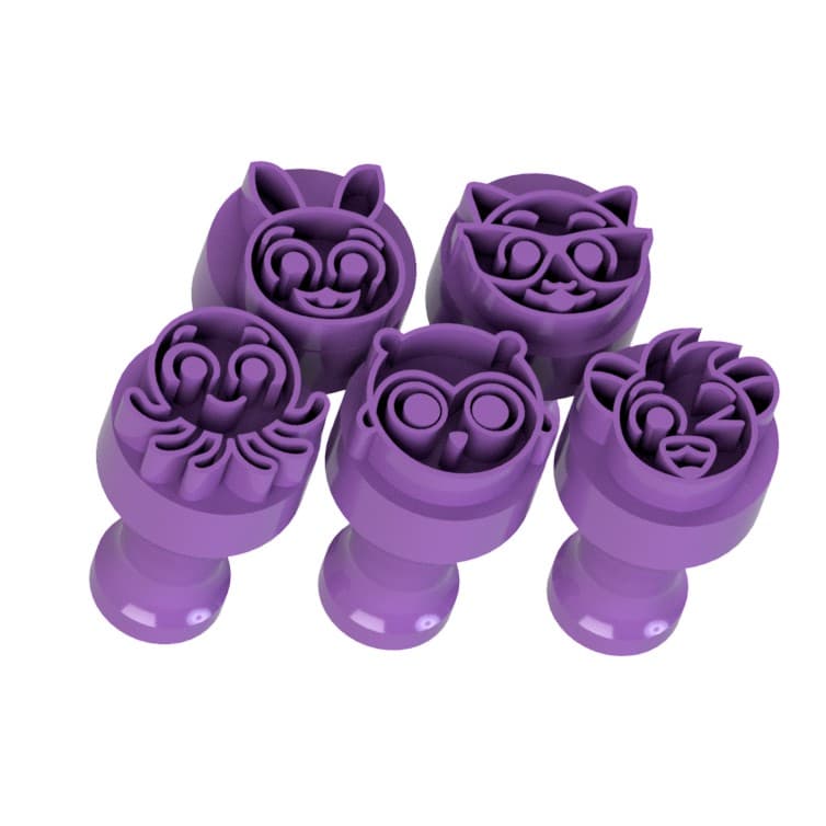 Carimbo para Brigadeiro e Doces - Bolinhos Fofos - Kit com 5 unidades