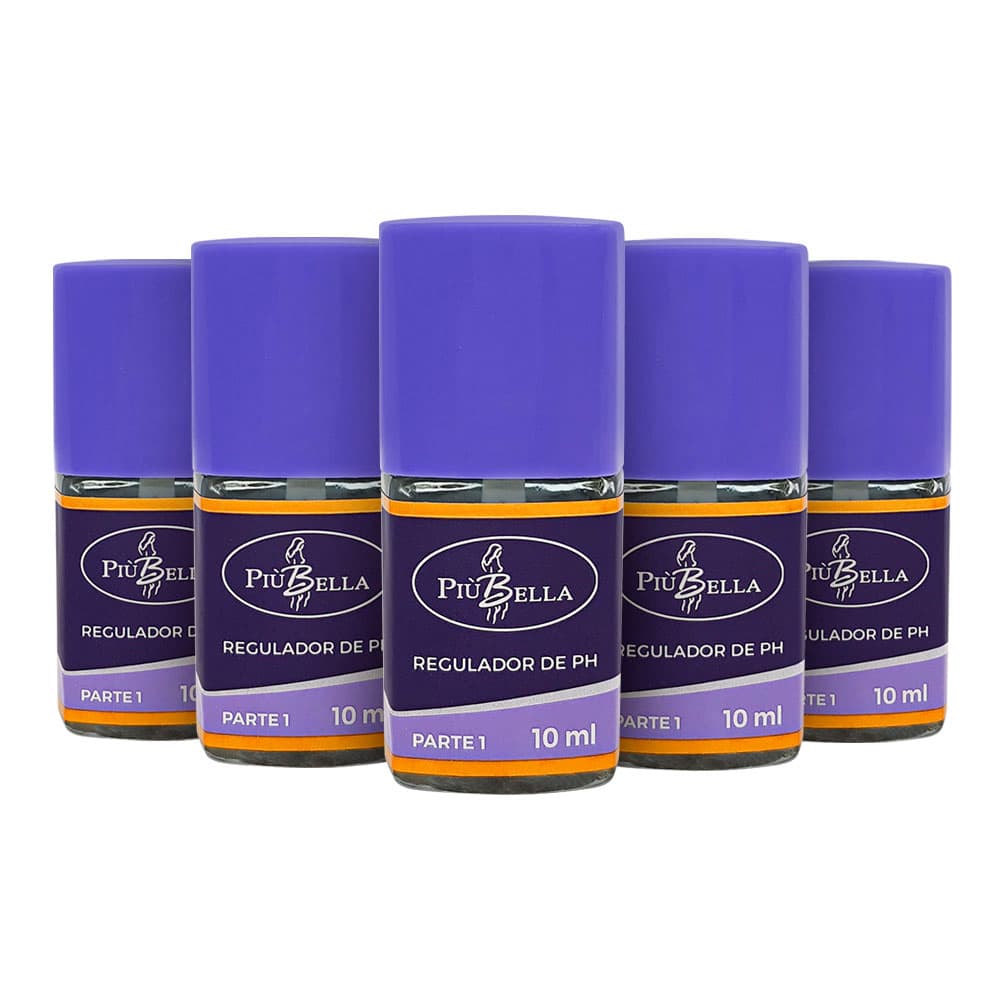 Kit 5 Regulador de PH Piubella Parte 1 Profissional 10ml