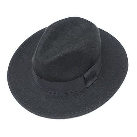 Chapéu Fedora De La Feltro Celeblidade Unisex ABA RETA