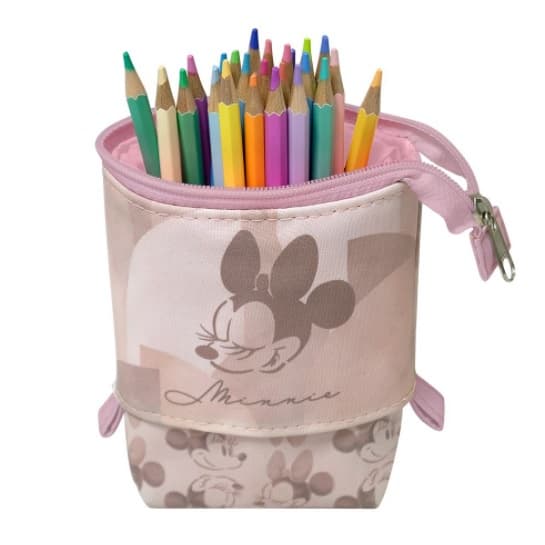 Estojo para estudante Retrátil em tecido Minnie