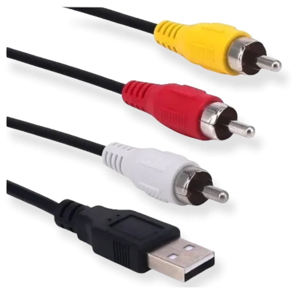 Cabo Audio E Video Lelong Usb Macho X 3 Rca 1,5m  .