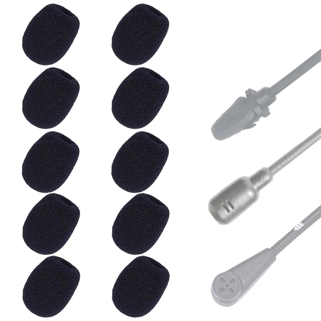 Espuma Para Microfone Headset Intercomunicador V6  - 30 x 20mm 10 pcs