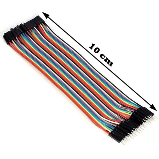 Cabo Wire Jumper 10cm 40 Fio Macho-Macho Protoboard Arduino