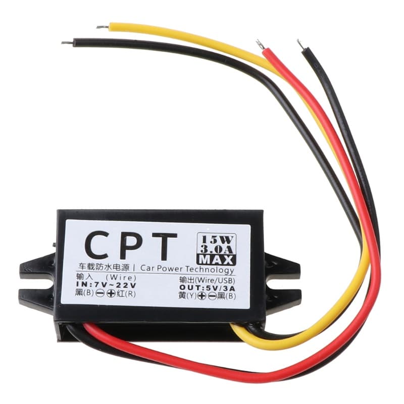 for for Converter Regulator 12V To 5V 3A 15W Car LED Display Power Supply