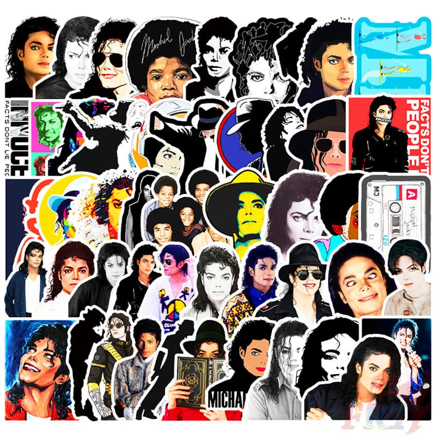❉ Adesivos Michael Jackson Série 03 50 Pçs/Set Superstar MJ À Prova D'água DIY Moda Decalques Doodle