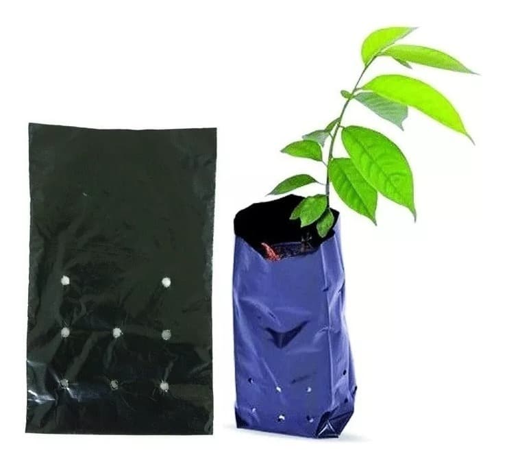 Saco Plastico 15 X 25 Para Mudas Preto Com 500 Unidades