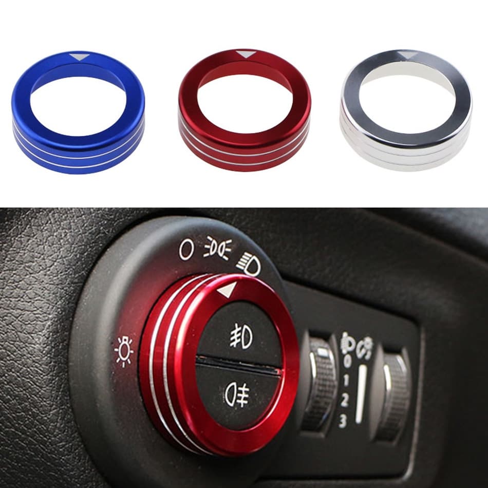 Adesivo De Anel De Cobertura De Botão De Lâmpada De Cabeça De Carro Para Jeep Compass 2017-2020 Renegade 2014-2021 Acessórios