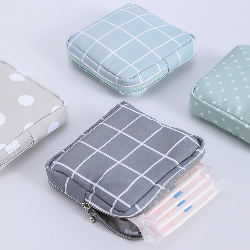 Armazenamento De Guardanapo Sanitário Portátil Feminino Bolsa Algodão Viagem Maquiagem Organizador De Produtos De Higien