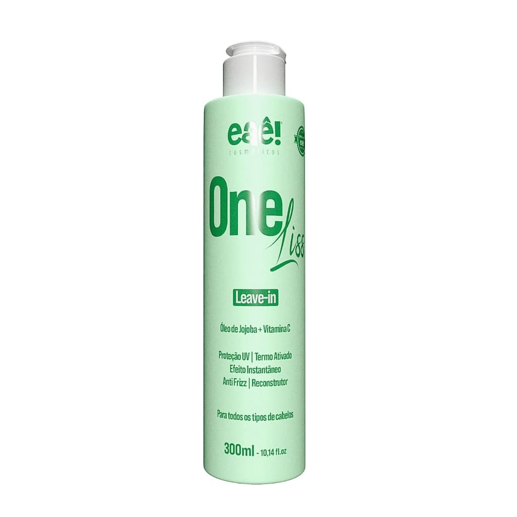 OneLiss Leave-in 300ml Proteção Termica Anti-Frizz Eaê! - Auxilia Ao Desembaraçar