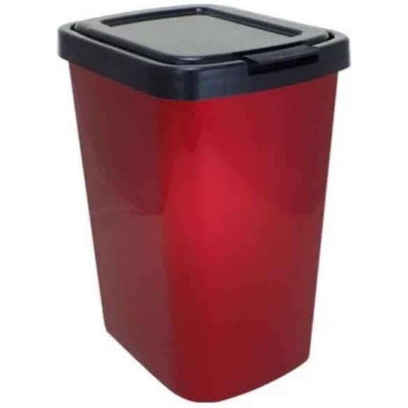 Lixeira Prática Cesto Para Banheiro Cozinha Click Label 9 Litros Arqplast