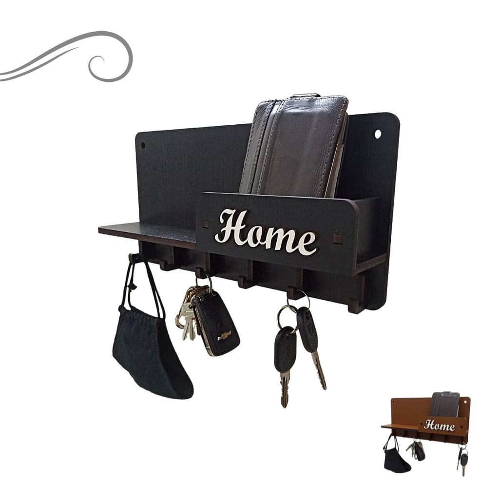 Porta Chaves Home Moderno para Cozinha ou Sala em Mdf Pintado