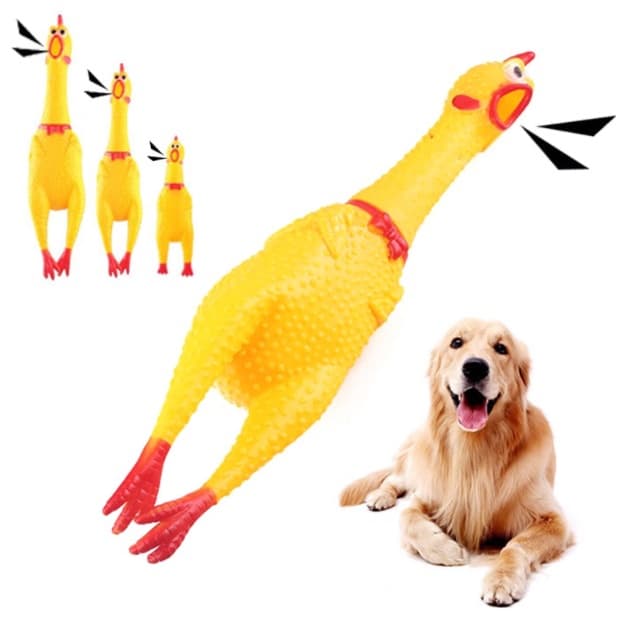 Galinha Frango Borracha Mordedor Pet Faz Barulho