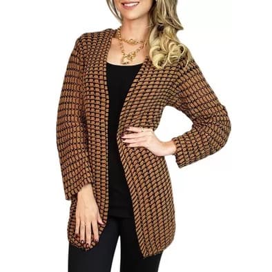 Cardigan Feminino Tricot Casaquinho Kimono Delicado