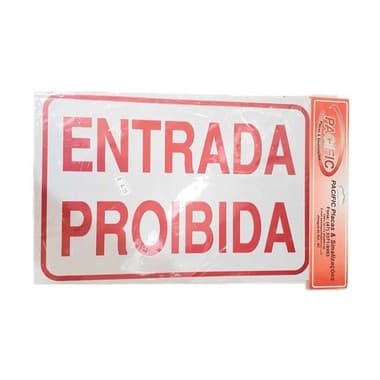 Placa Indicativa Sinalização Pacific Placas 20 x 30cm Entrada Proibida