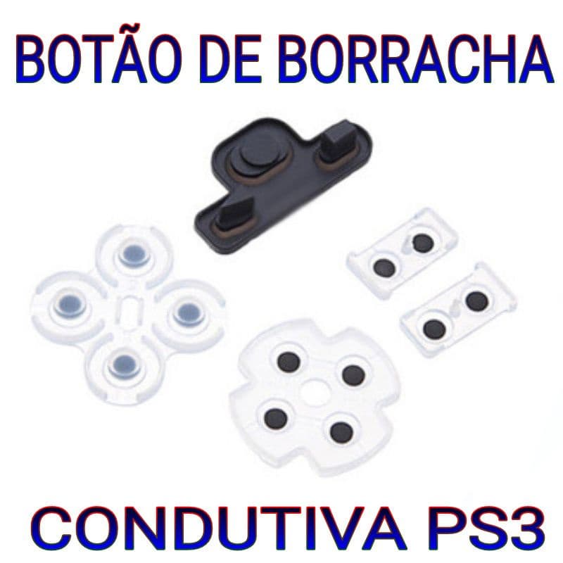 BOTÃO DE BORRACHA CONDUTIVA PS3