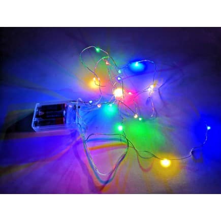 Enfeite Prata 20led Colorido