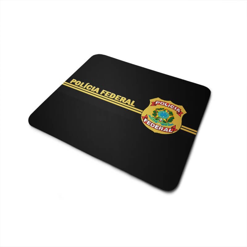 Mouse Pad Policia Federal Fundo Preto
