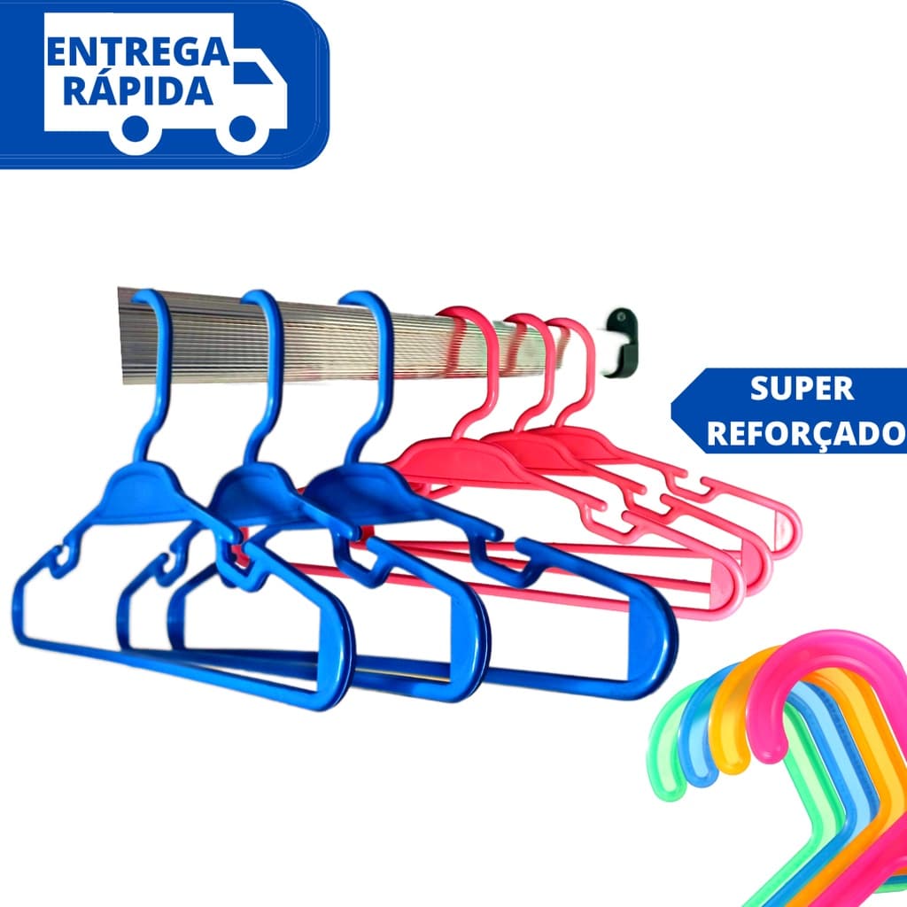 Cabide Infantil para roupas Kit com 30 Cabides Infantil