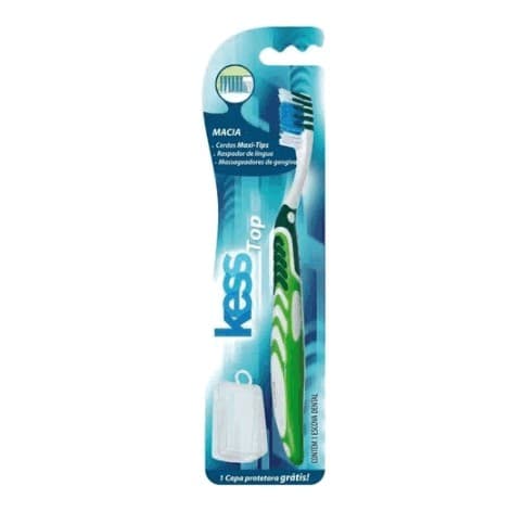 Escova Dental Kess Top Média Ref 2072 C/ Porta Cerdas