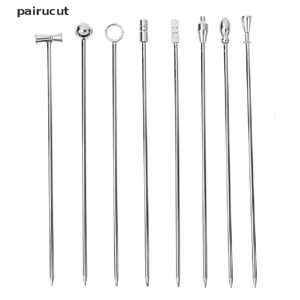 4pçs Palitos De Aço Inoxidável Para Coquetéis / Canudos Para Bebida Reutilizável Martini