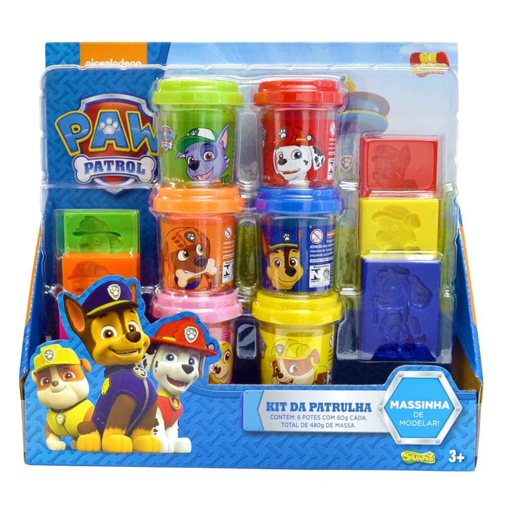 Ki-Massa Patrulha Canina -  Kit com 6 potes