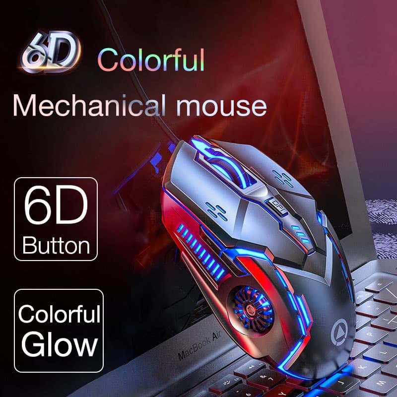 Mouse Gamer G5 Com Led Colorido 6 Botões E-sports Game Mouse 4000DPI