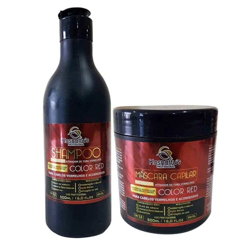 Kit Matizador Color Red Kosnattus Shampoo/Máscara