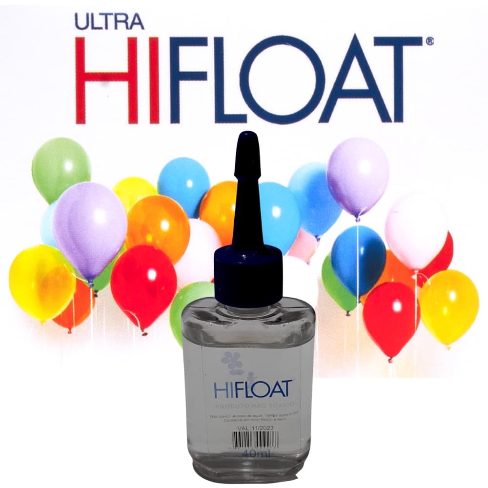 Hi Float para balão 40ml - Cola  de balões para Confete Isopor E Glitter e decoração de festas, balão, bexigas e bubble