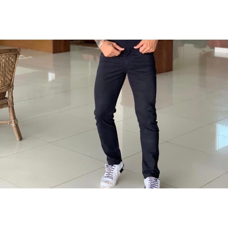 calça masculina jeans preta