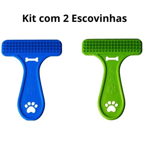 Kit 2 Escovas Rasqueadeira Pente Plastica Escova para Pentear Cachorros Cães e Gatos Pet tirar pelos - Pet Shop