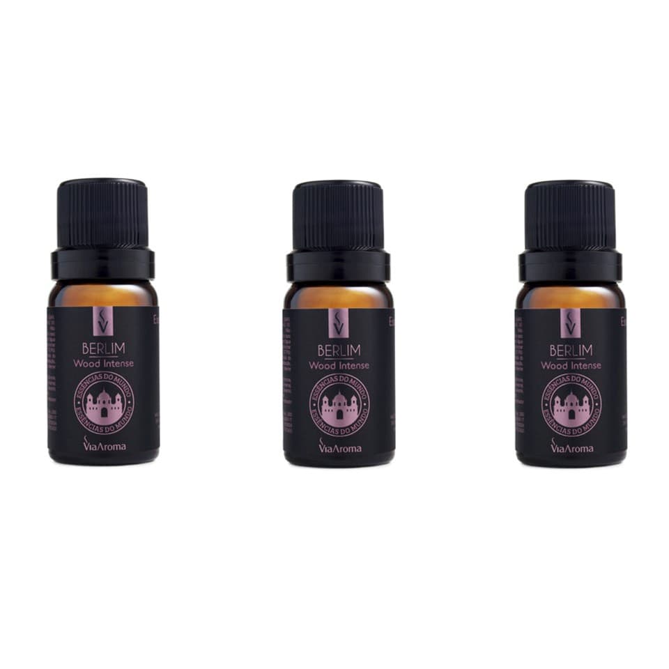 3 un Essências Berlim/Wood Intense - 10Ml Via Aroma