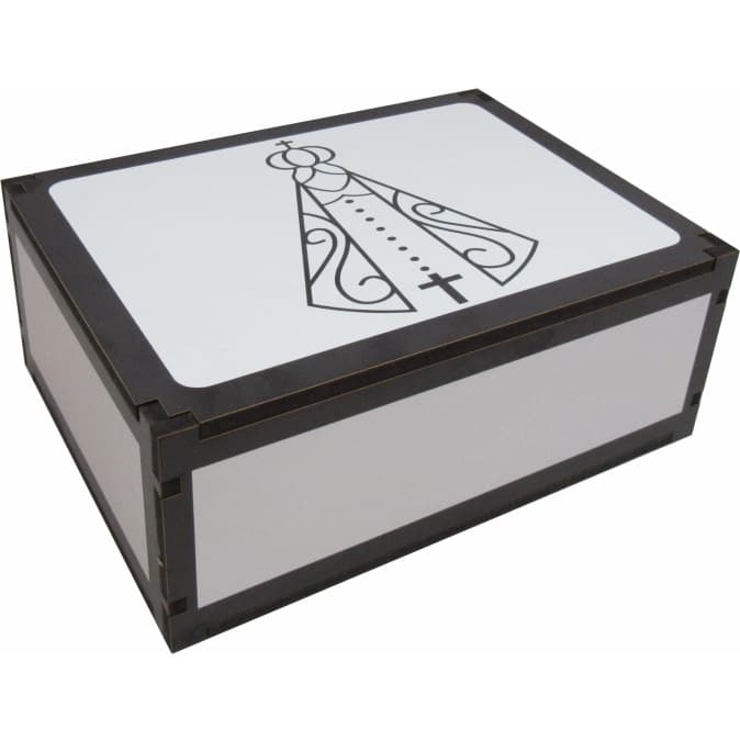 Caixa Organizadora Presente Decoração Nossa Senhora 23x17x9 cm Mdf