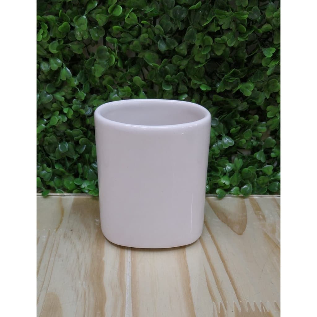 Porta Pentes de Cerâmica , Porta escovas , pomada, tesourinha , Porta Treco Branco off white