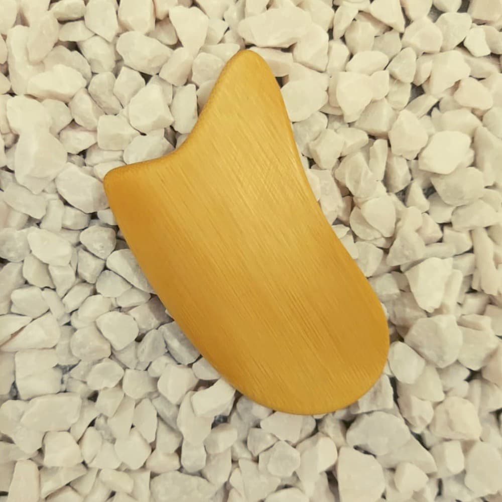Gua Sha Massageador Facial de Bambu - 6 cm
