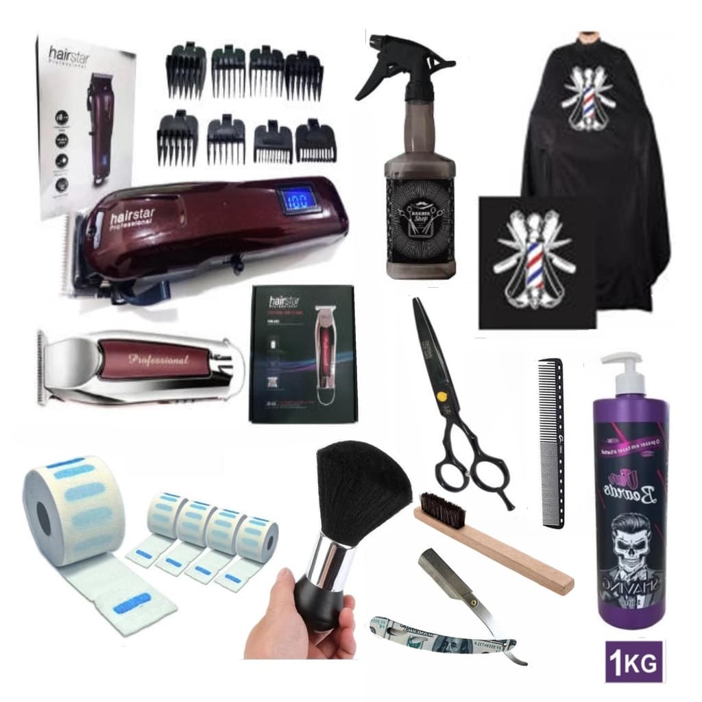 kit para barbeiro iniciante profissional kit completo economico PRONTA ENTREGA