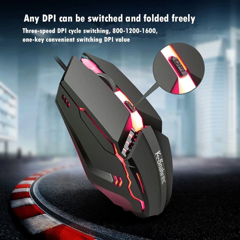 SUPER PROMOÇÃO Mouse Desktop 1600 Dpi M11 K-snake Usb Luminoso Rgb Gaming