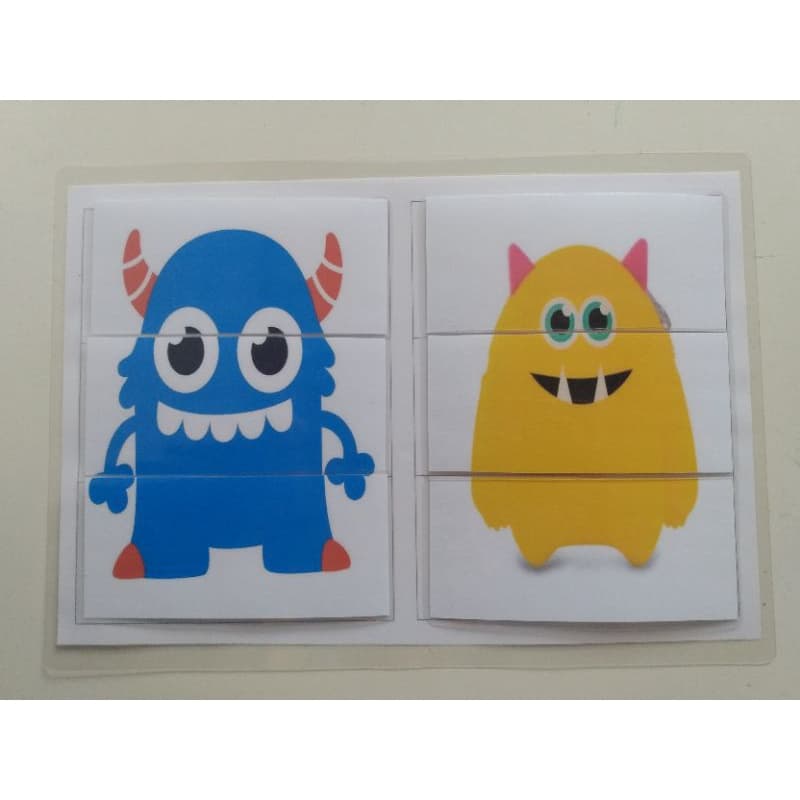 Material Pedagógico quebra cabeça plastificado com velcro. jogo pedagógico.