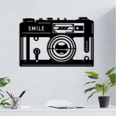 Fotografia Câmera Fotográfica Retro Quadro Decorativo