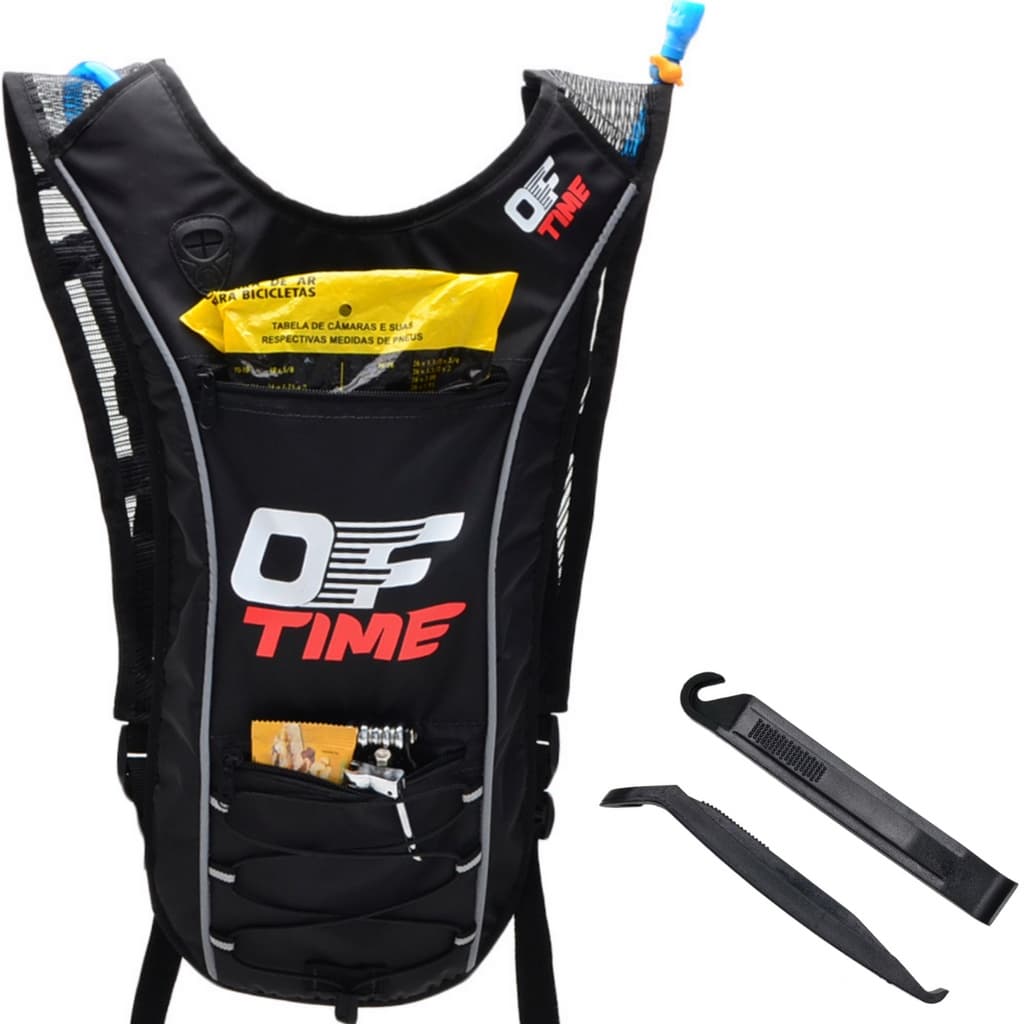 Kit Mochila De Hidratação Térmica P/ Ciclista + 2 Espátulas P/ Retirar Pneus