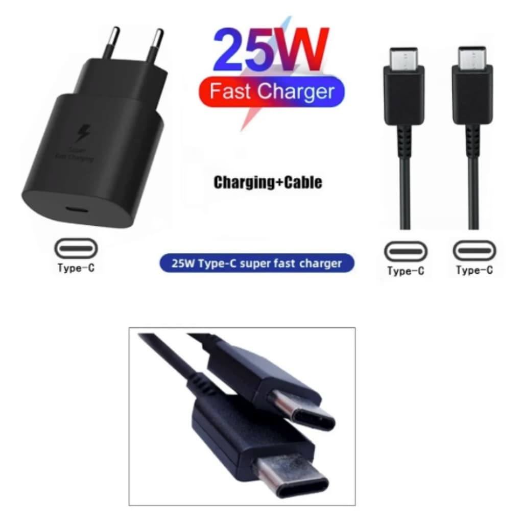 Carregador Turbo 25w Usb-c Para Samsung S20 Fe S21 S22 Plus